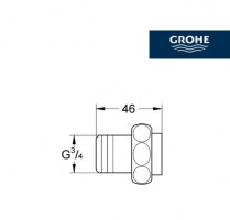 MEDIDAS CONEXION TUERCA LOCA DAL GROHE
